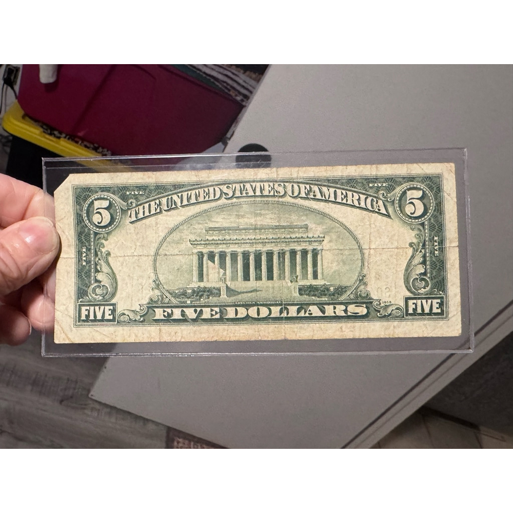 $5.00 Silver Certificate Blue note K 1934 D - Picture 6 of 9